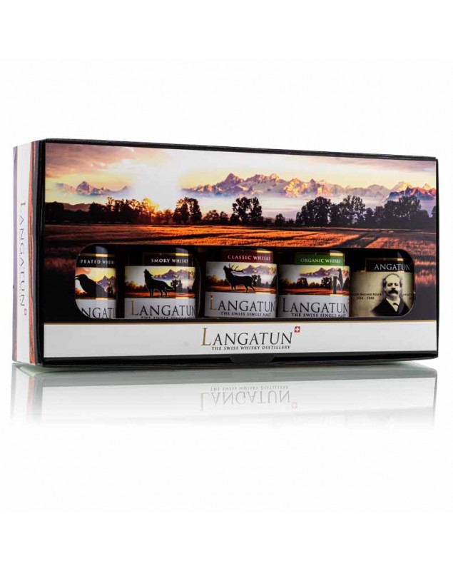 Langatun Swiss Whisky Gift Set 5 × 5 cl