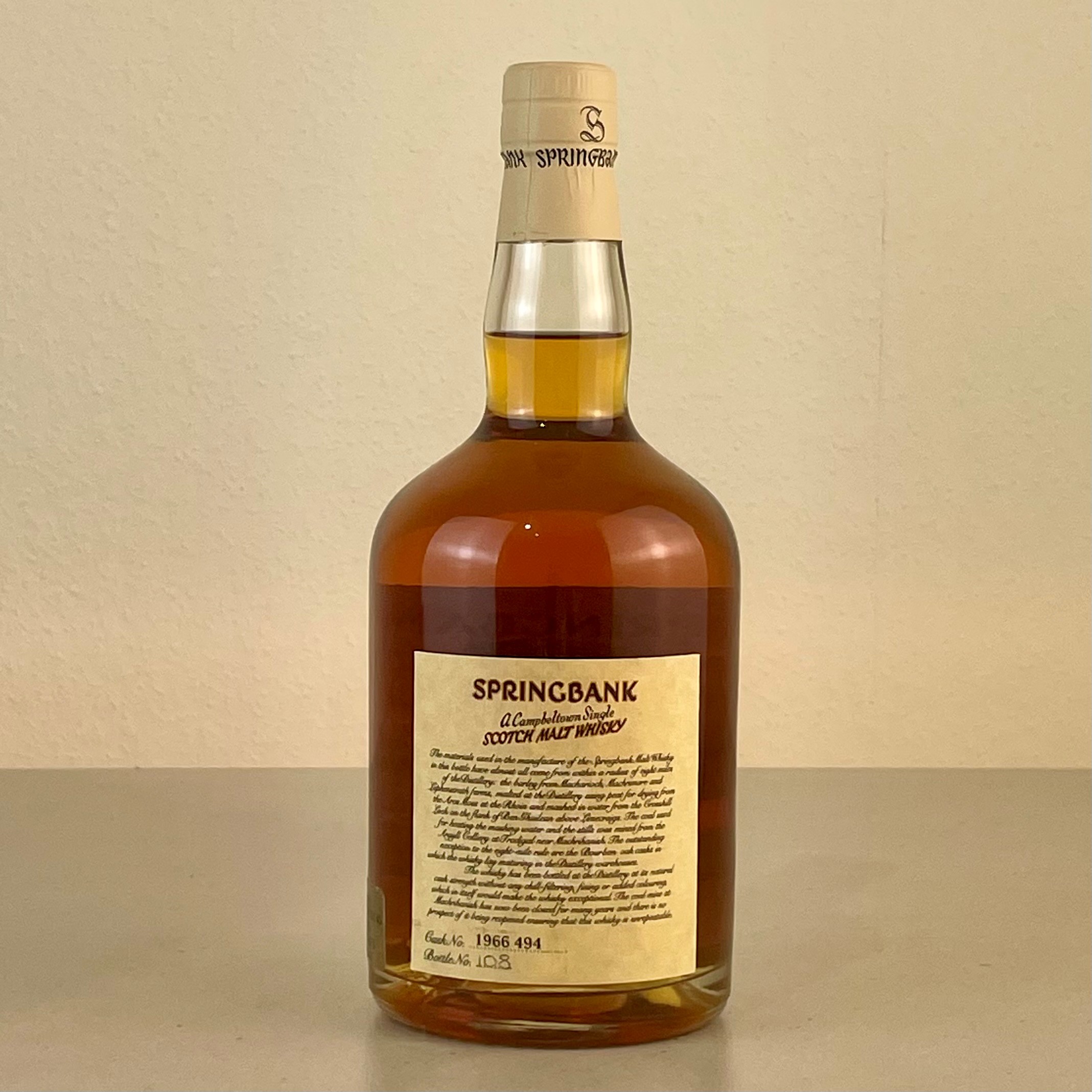Springbank 1966 / 32 Years Local Barley #494