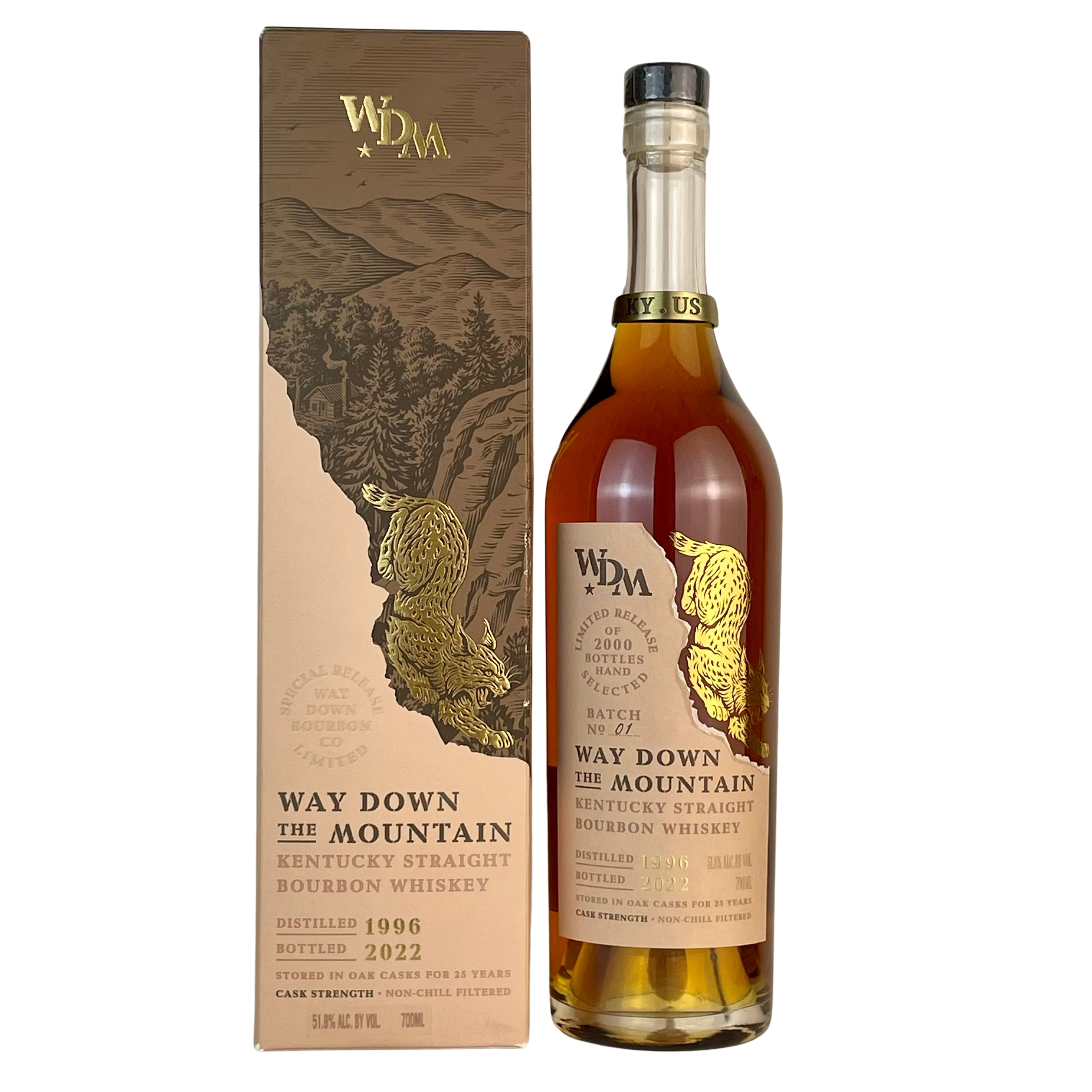 Way Down the Mountain 1996 / 25 Years / Kentucky Straight Bourbon Whiskey